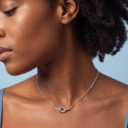 Beletta Necklace hero close-up silver