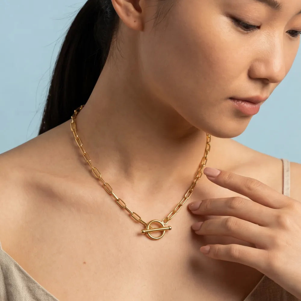 Celise Necklace on model