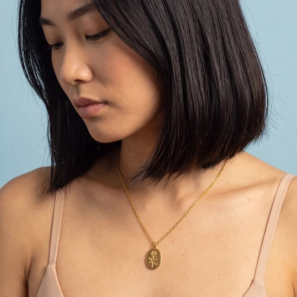 Genana Rosa Necklace worn