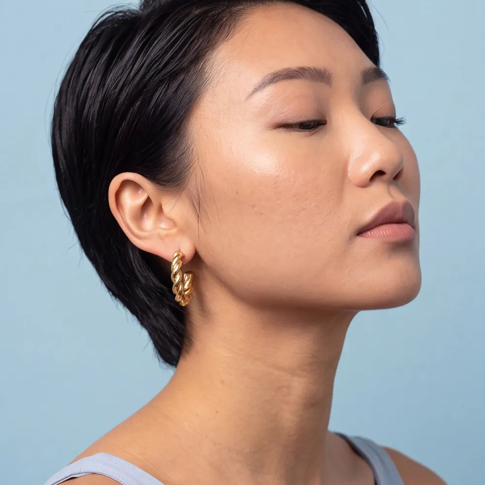 Belyne Earrings on model