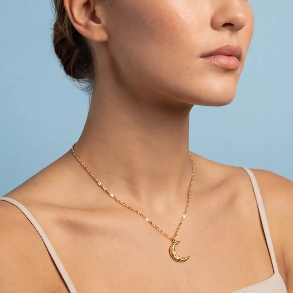 Beline Necklace on model