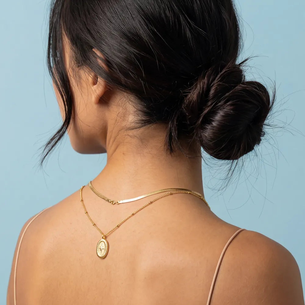 Alasia Layered Necklace on model
