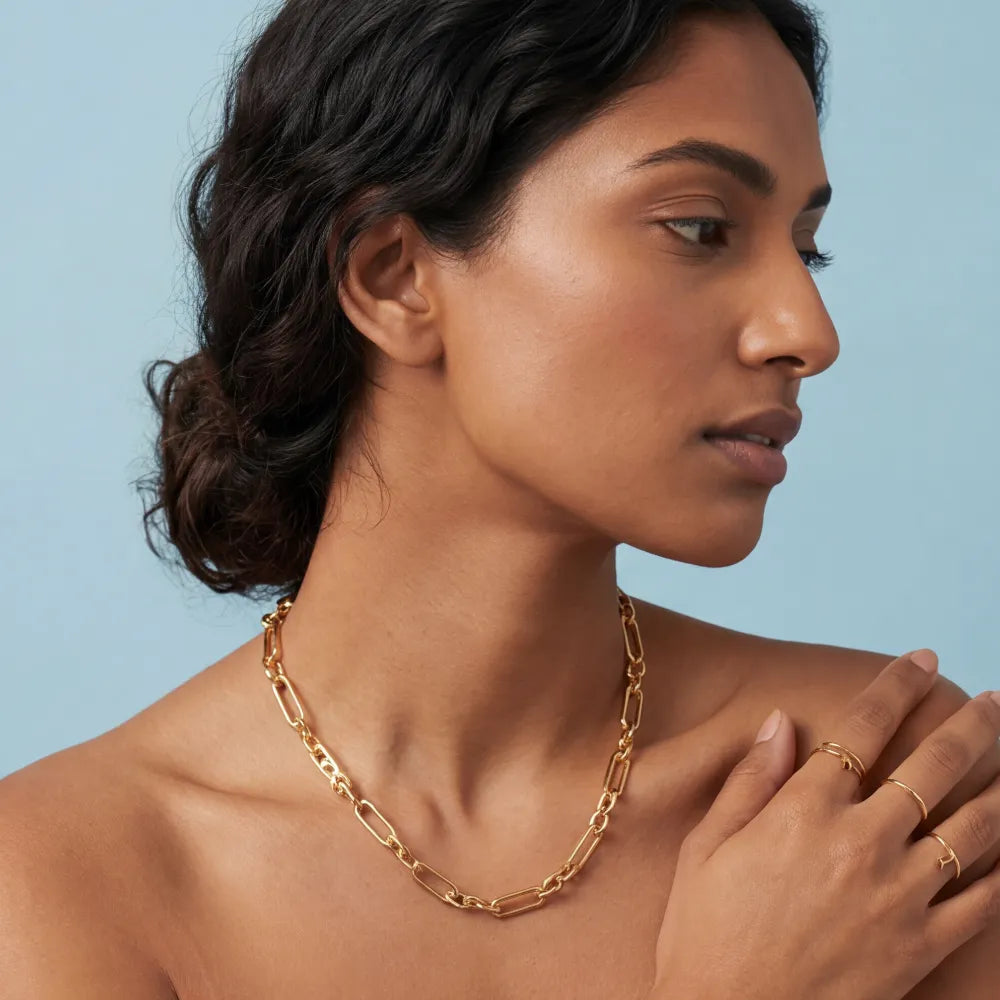 Alolde Link Necklace worn