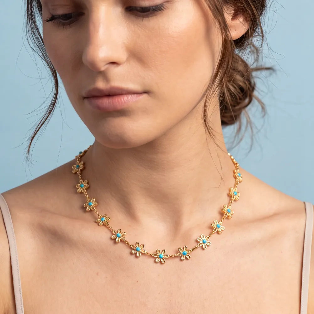 Alonde Necklace on model