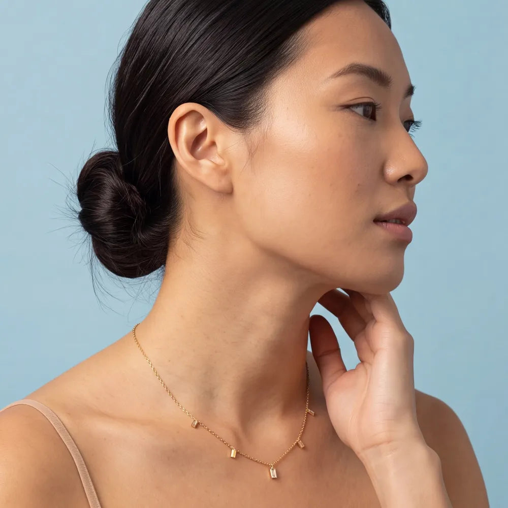 Alana Necklace on model