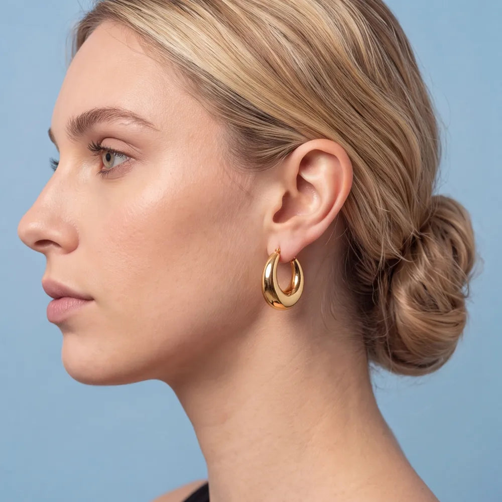 Heliva Moon Hoops on model