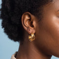 Geniva C-Ring Earrings hero close-up