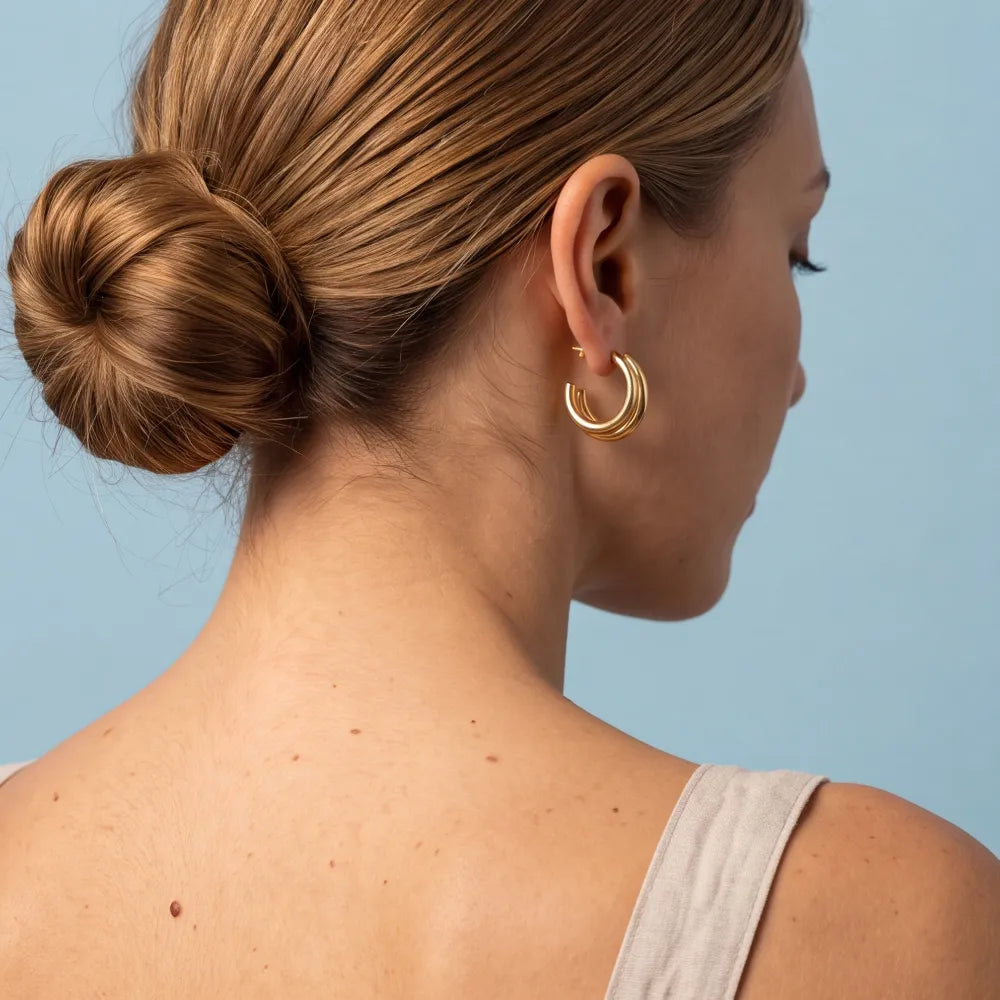 Geniva C-Ring Earrings on model