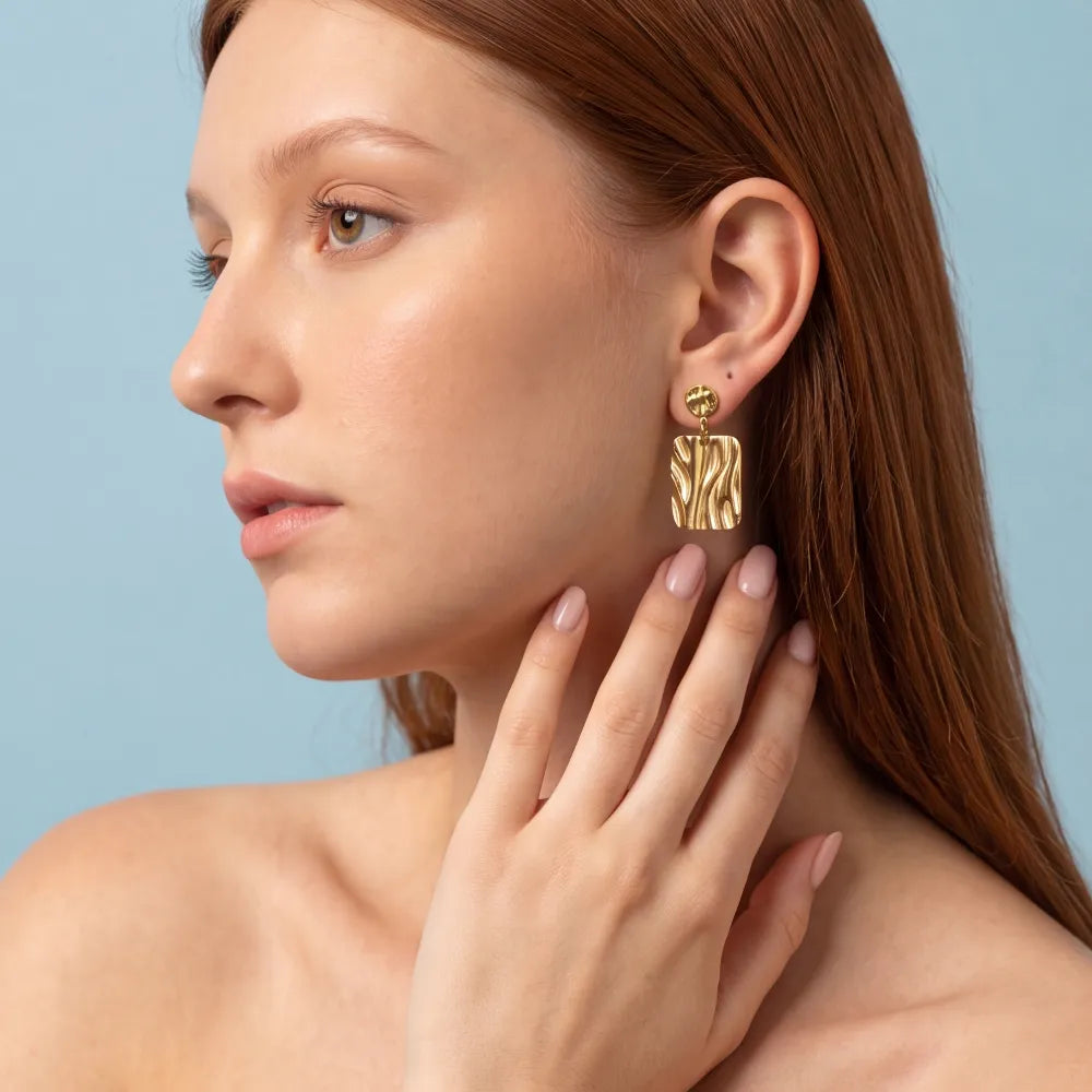 Delessa Earrings on model