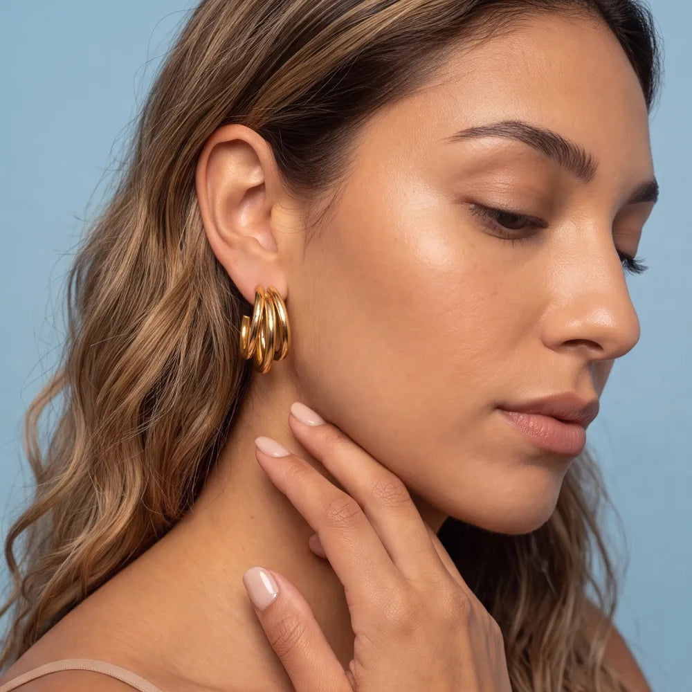 Elise Earrings worn