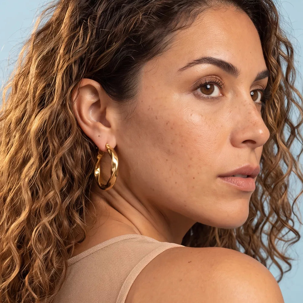 Fenelle Hoops on model