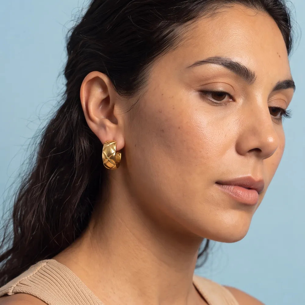 Fenetta Hoops on model