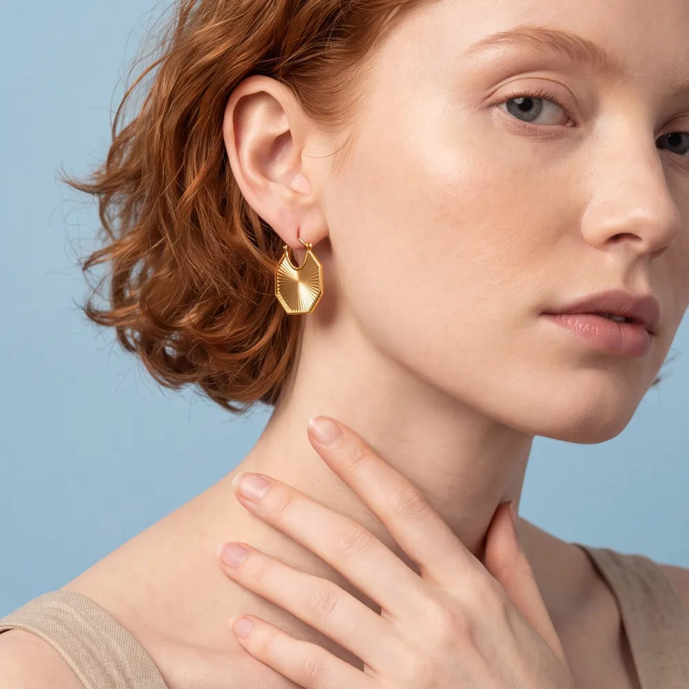 Fenyne Hoops on model