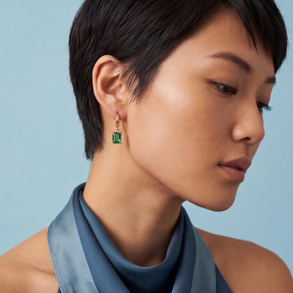 Fenise Charm Earrings on model