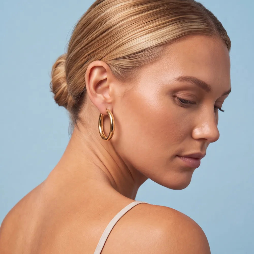 Deletta Hoops worn
