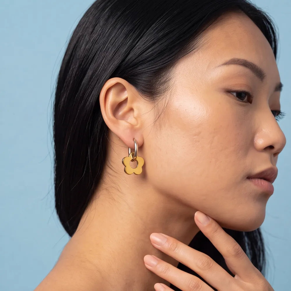 Celitha Fiorella Earrings worn
