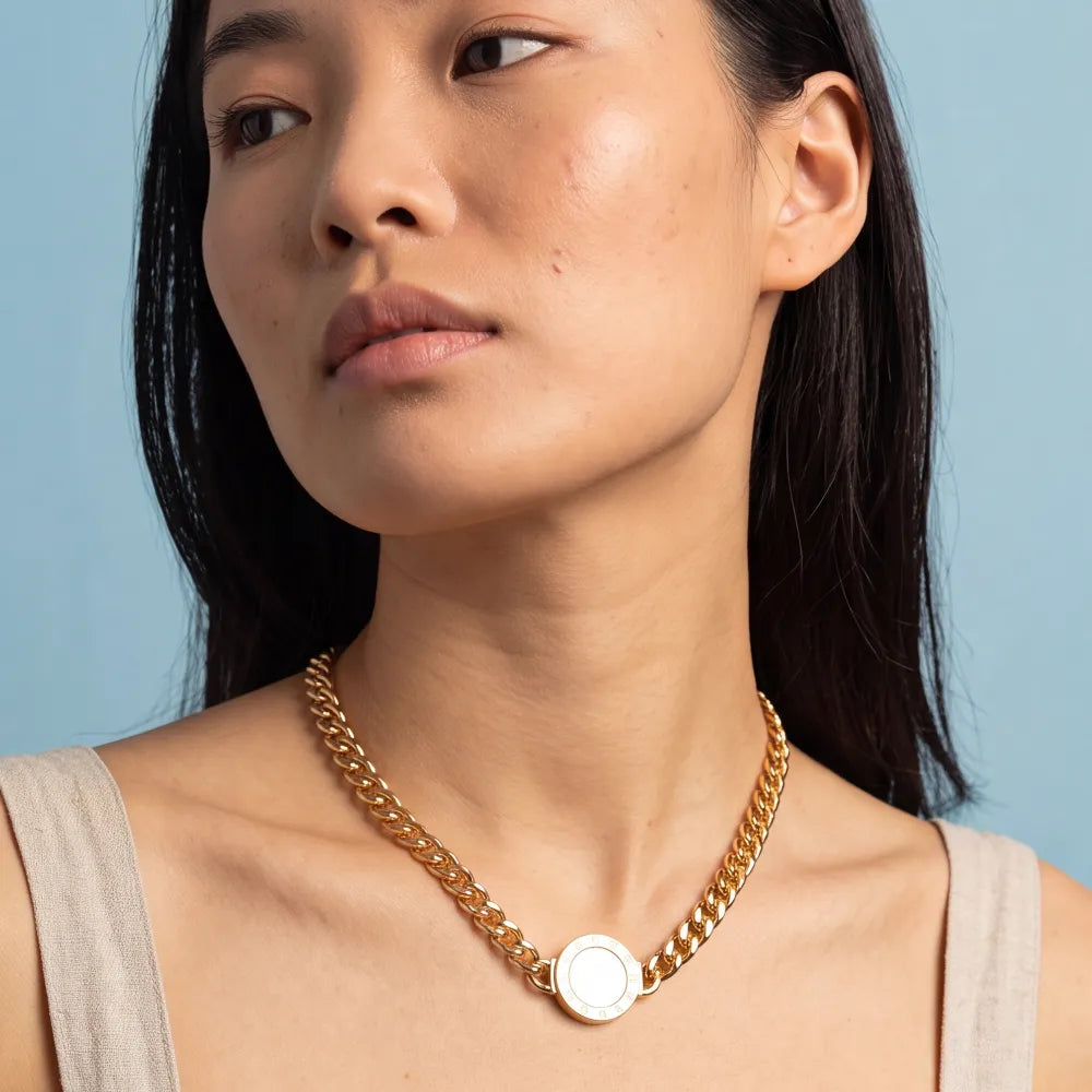 Genetta Necklace on model