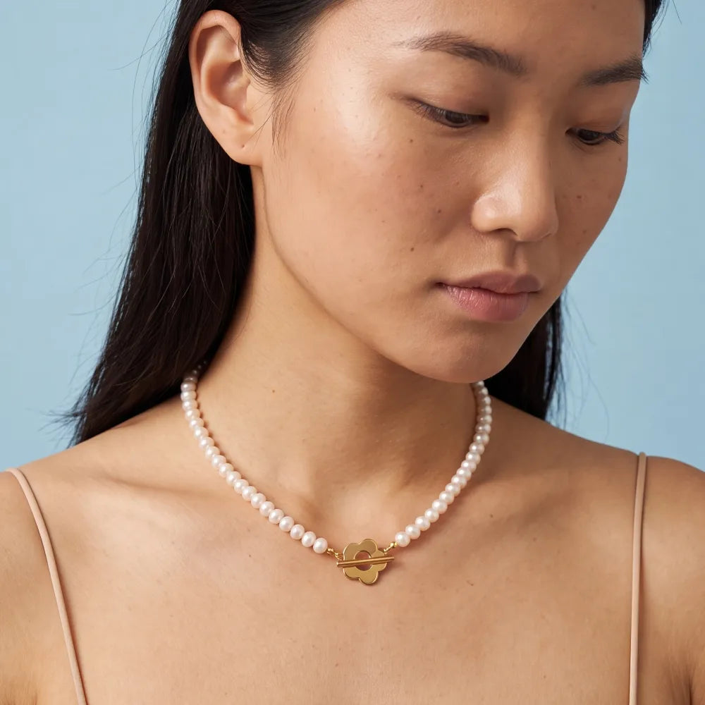 Eletta Necklace on model