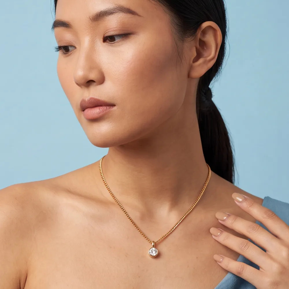 Delaris Necklace on model